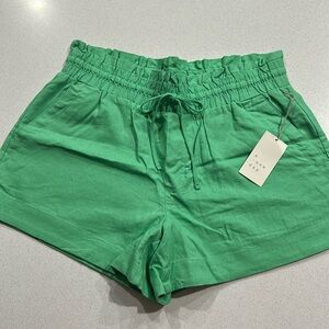 NWT A New Day linen blend drawstring high waist shorts